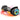 Black hoverboard with colorful LED lights on a white background