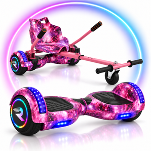REVIX RX3 6.5-Inch Hoverboard & Hoverkart Bundle with Bluetooth